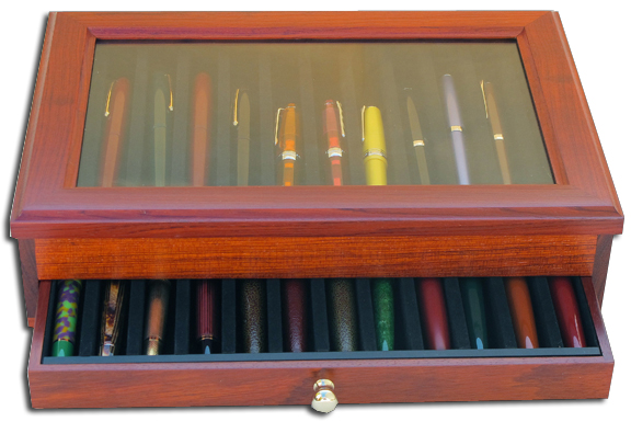 Rosewood 24 Pen Display Case